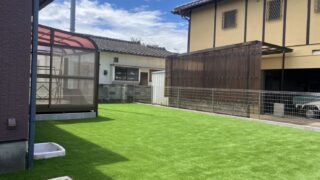 住宅に人工芝ドッグランを施工しました🐕✨